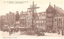 Place de la Poissonnerie - La Croix et l\'Htel Mathieu - Le Trport