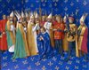 Sacre de Philippe Auguste, <i>Grandes Chroniques de France</i>, enluminure de Jean Fouquet vers 1455-146