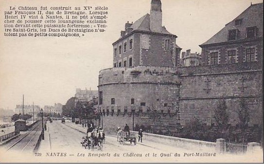 Nantes - Les Remparts du Château et le Quai du Port-Maillard, vers 1910 - Loire-Atlantique