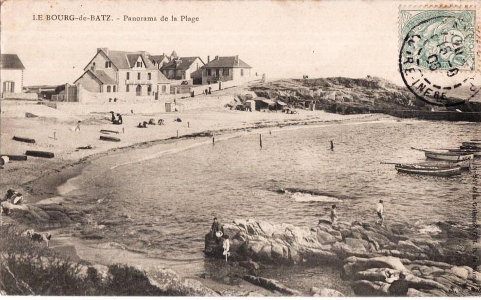 Le Bourg-de-Batz - Panorama de la Plage 1900 - Loire-Atlantique