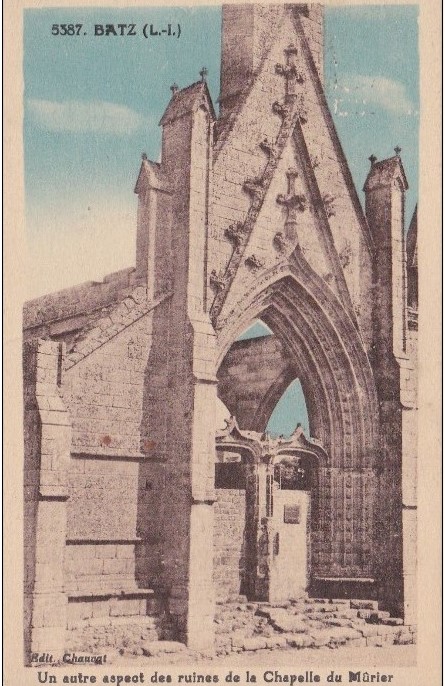 Batz - Un autre aspect des ruines de la Chapelle du M�rier - Loire-Atlantique