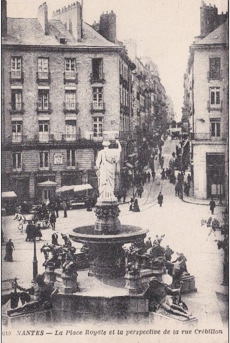 Nantes - La Place Royale et la perspective de la rue Cr�billon  - Loire-Atlantique