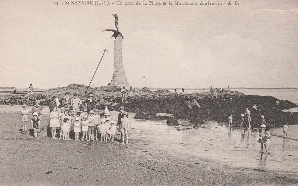 Saint-Nazaire - Un coin de la Plage et le Monument Am�ricain - Loire-Atlantique