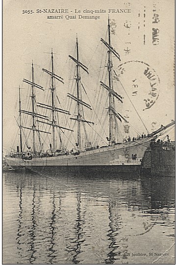 Saint-Nazaire - Le cinq-mâts <i>France</i> - Quai Demange - Loire-Atlantique