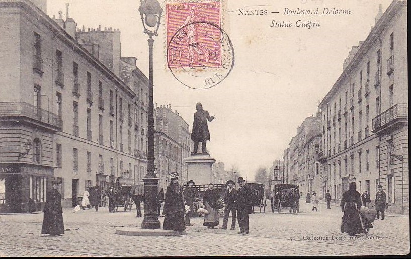 Nantes - Boulevard Delorme - Statue Guépin - 1905 - Loire-Atlantique