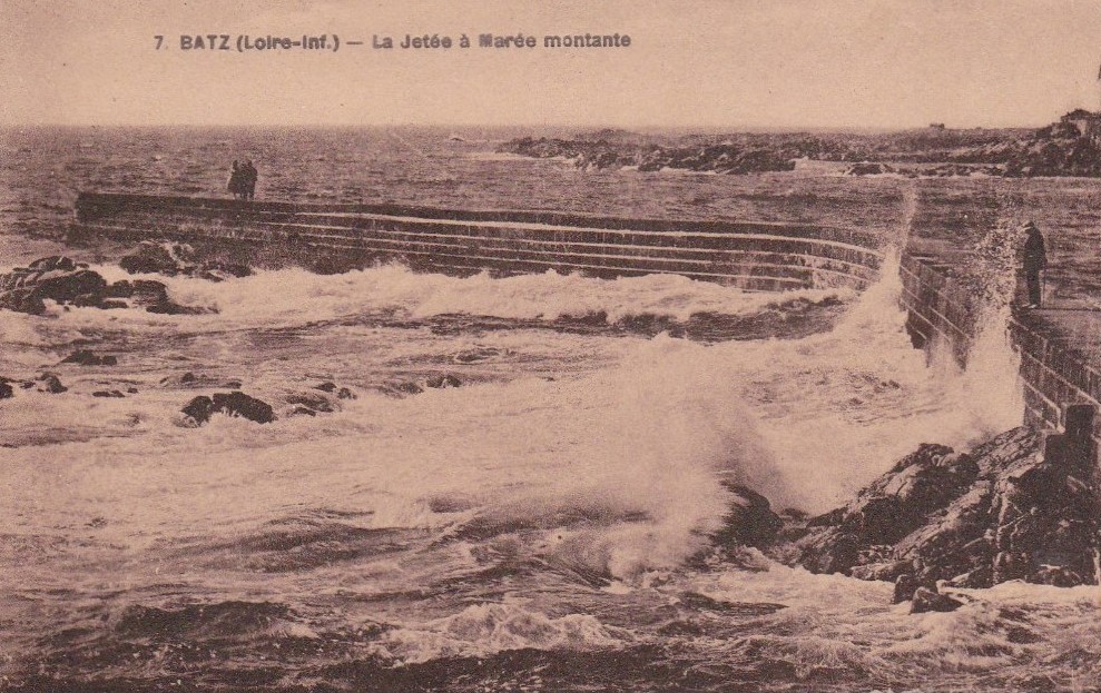 Batz - La Jet�e � mar�e montante - Loire-Atlantique