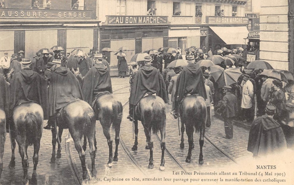 Nantes - Les Expulsion de 1903 Les P�res Pr�montr�s allant au Tribunal - Loire-Atlantique