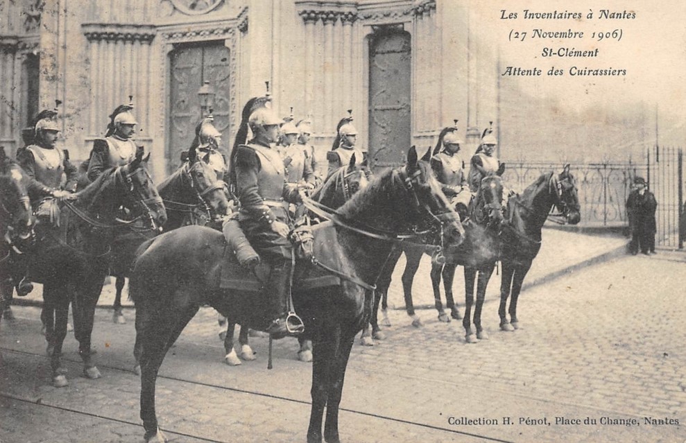 Nantes - Les Inventaires de 1906 - Saint-Cl�ment - Attente des Cuirassiers - Loire-Atlantique