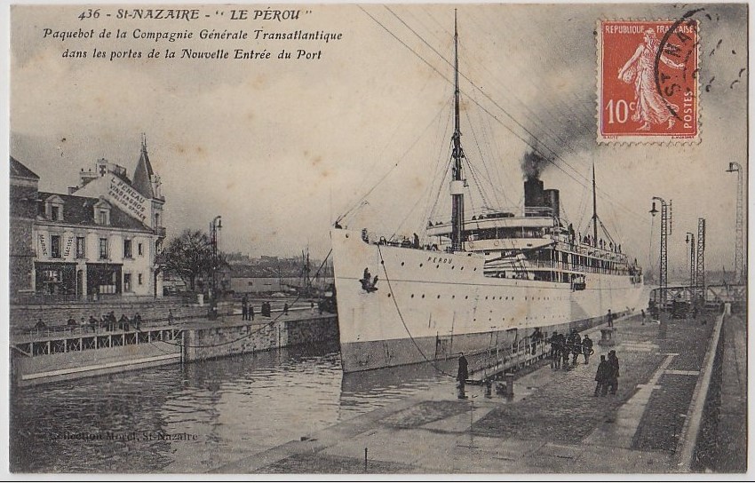 Saint-Nazaire -<i>Le P�rou</i>  Paquebot de la CGT (Compagnie G�n�rale TransAtlantique) - Loire-Atlantique