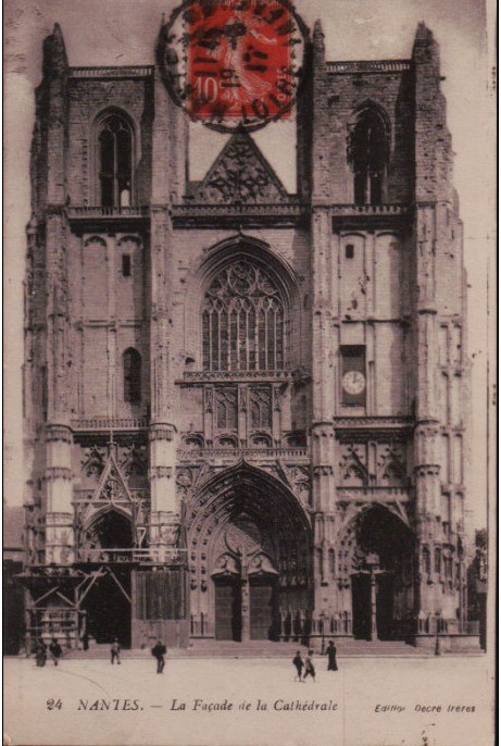 Nantes - La Fa�ade de la Cath�drale  - Loire-Atlantique