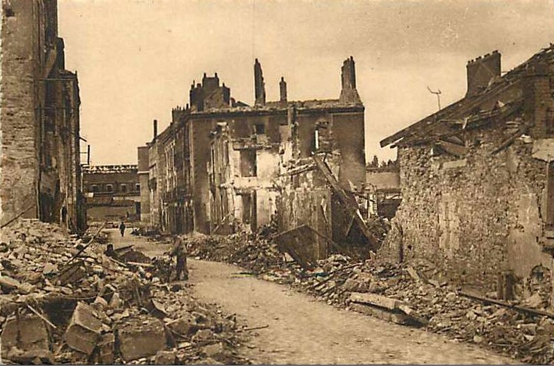 Nantes - Apr�s les bombardements - Rue de Cornulier - Loire-Atlantique