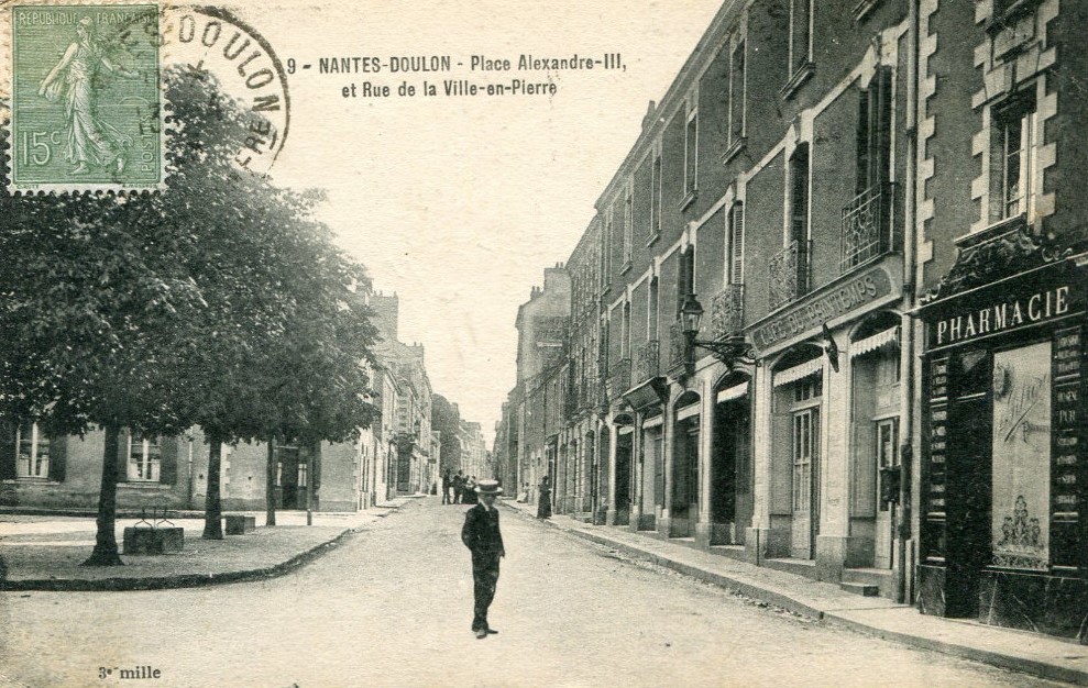 Nantes-Doulon - Place Alexandre III et rue de la Ville-en-Pierre - Loire-Atlantique
