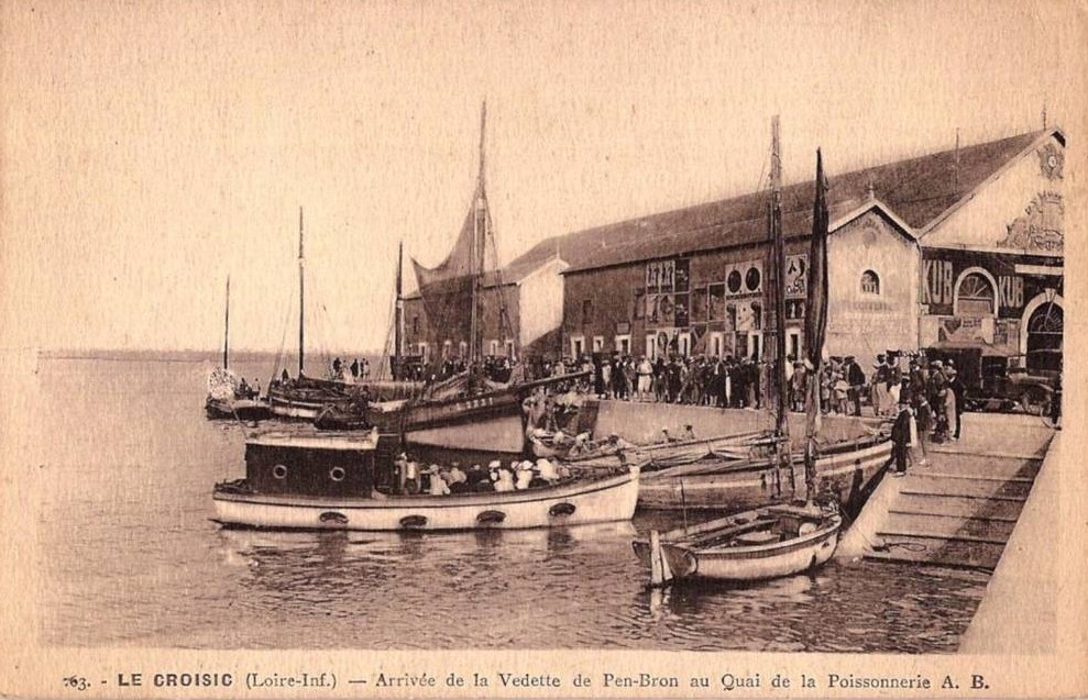 Le Croisic - Arriv�e de la Vedette de Pen-Bron au Quai de la Poissonnerie - Loire-Atlantique