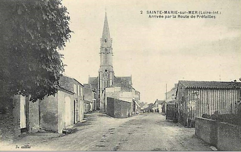 Sainte-Marie-sur-Mer - Arriv�e par la route de Pr�failles  - Loire-Atlantique