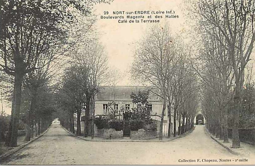 Nort-sur-Erdre - Boulevards Magenta et des Halles -Caf de la Terrasse  - Loire-Atlantique