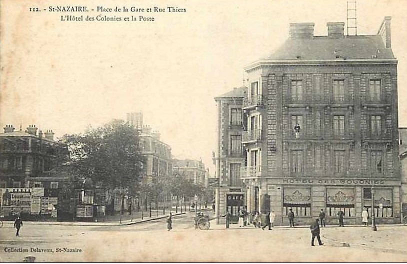 Saint-Nazaire - Place de la Gare et rue Thiers - L