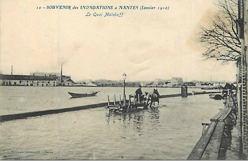 Nantes - Souvenir des Inondations - Janvier 1910 - Le Quai malakoff  - Loire-Atlantique