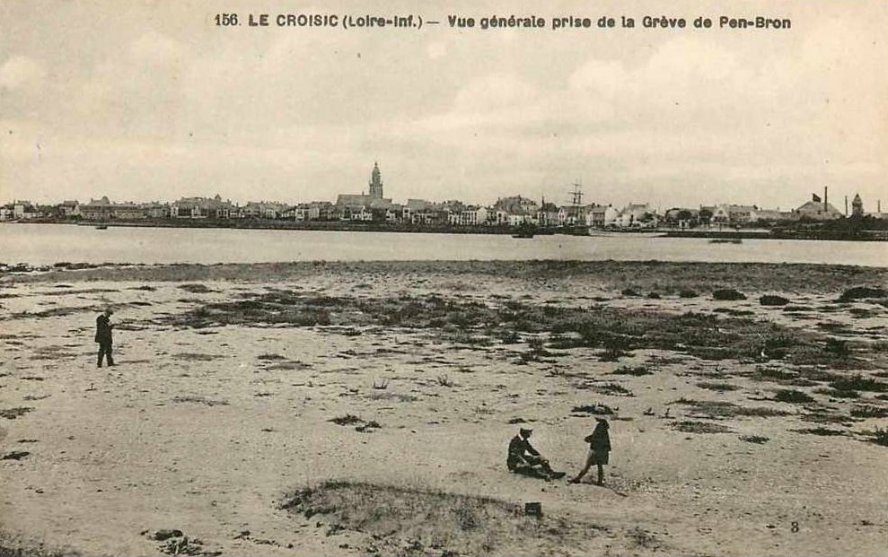 Le Croisic - Vue G�n�rale prise de la Gr�ve de Pen-Bron - Loire-Atlantique