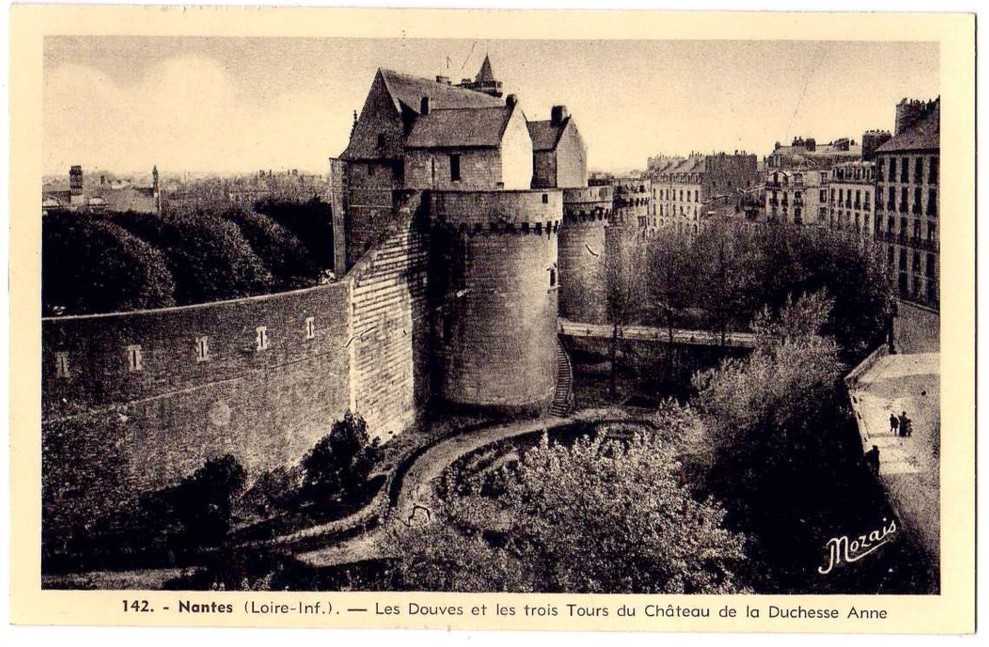 Nantes - Les Douves et les Trois Tours du Château de la Duchesse Anne - Loire-Atlantique