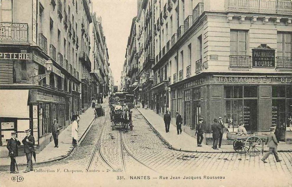 Nantes - Rue Jean-Jacques-Rousseau - Loire-Atlantique