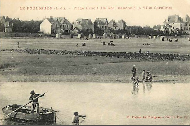 Le Pouliguen - Plage Benoît (de Ker Blanche à la Villa Caroline ) - Loire-Atlantique