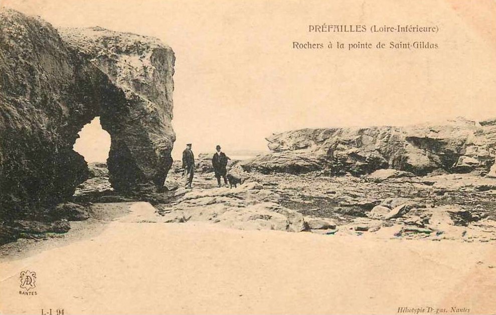 Pr�failles - Rochers � la pointe de Saint-Gildas - Loire-Atlantique