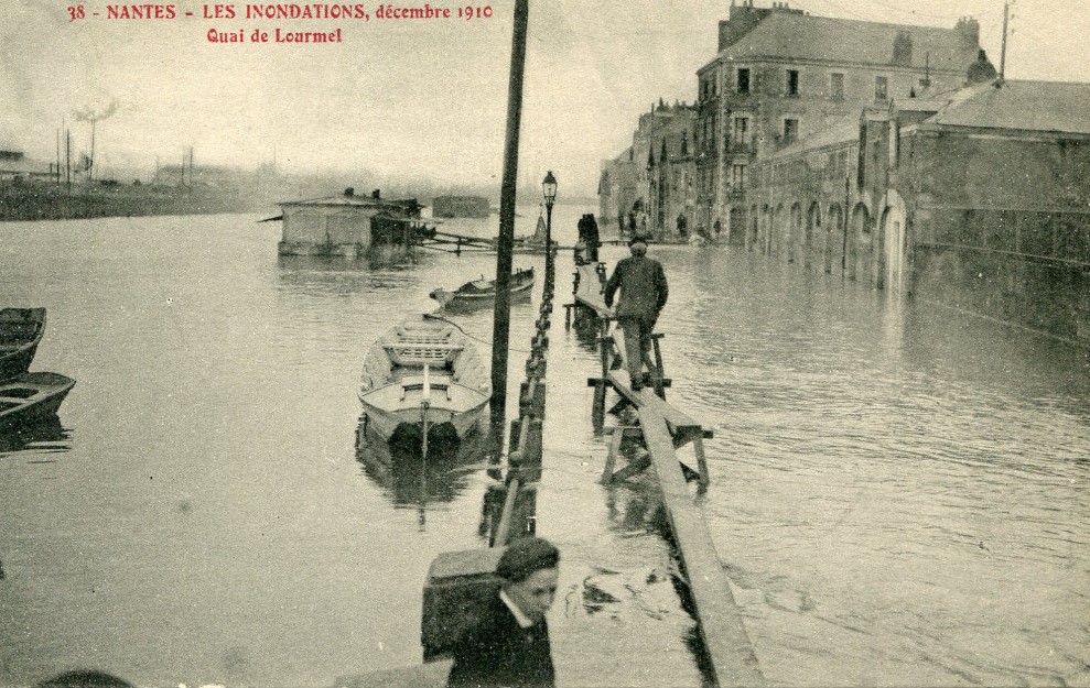 Nantes - Inondations quai de Lourmel - Loire-Atlantique