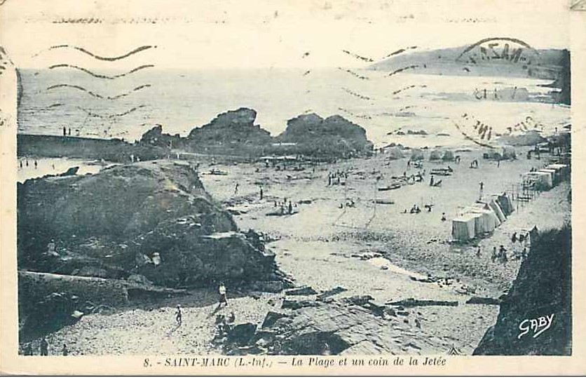 Saint-Marc - La Plage et un coin de la Jet�e - Loire-Atlantique