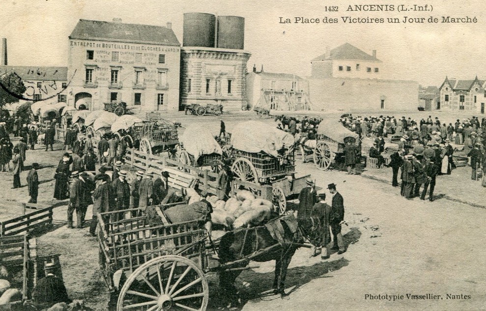 Ancenis - La Place des Victoires un Jour de March� - Loire-Atlantique