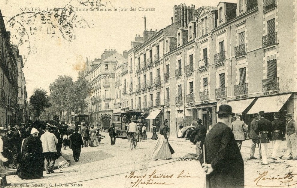 Nantes - Bas de la Route de Rennes Le jour des Courses  - Loire-Atlantique