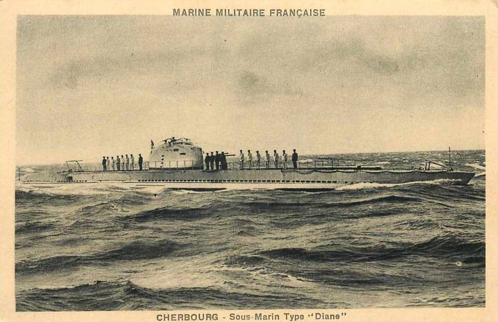 Cherbourg - Sous-marin type Diane - Manche (50) - Normandie