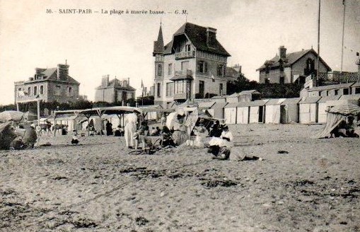 SAINT-PAIR - La Plage à marée basse. - Manche (50) - Normandie