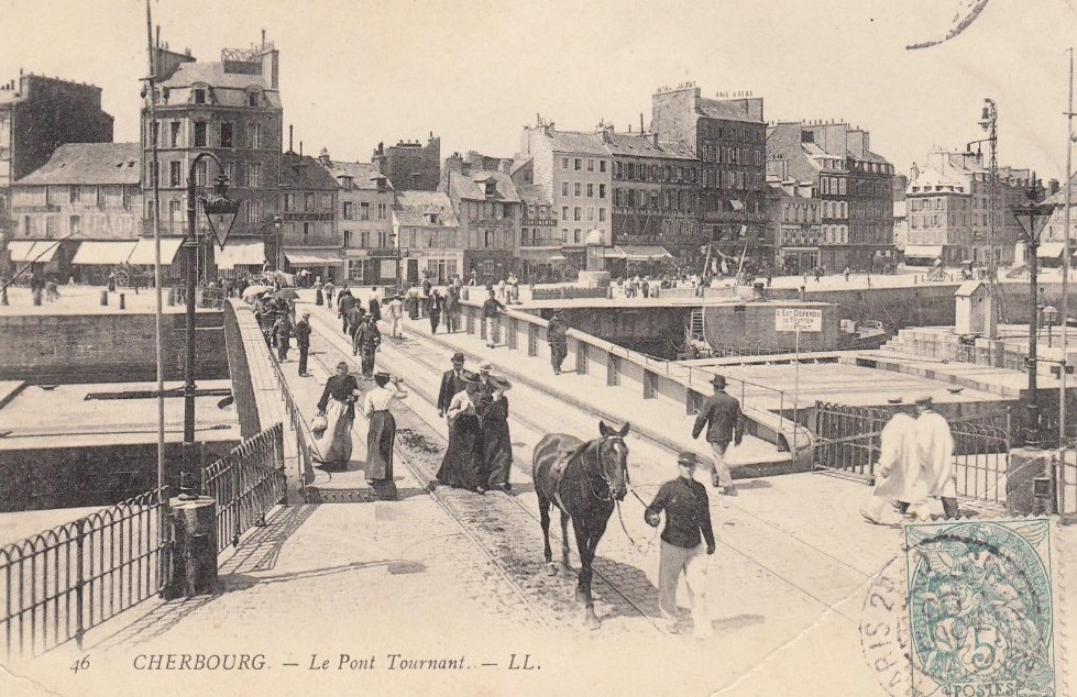 Cherbourg - Le Pont Tournant vers 1905 - Manche (50) - Normandie