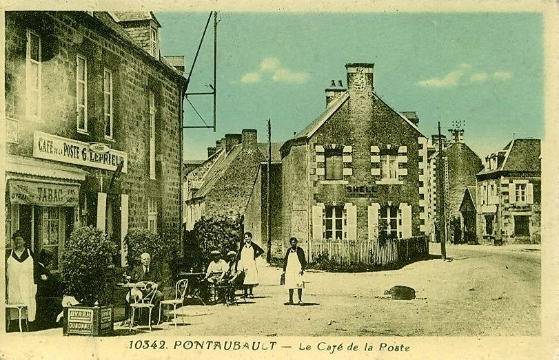 PONTAUBAULT - Café de la poste  - Manche (50) - Normandie