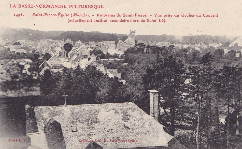 Saint-Pierre-Église - Panorama - Vue prise du Couvent - Actuellement Institut secondaire libre de Sa