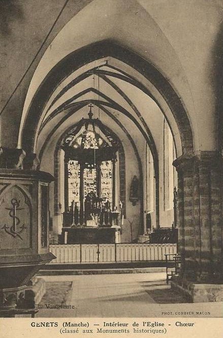 GENÊTS - Église, Intérieur - Manche (50) - Normandie