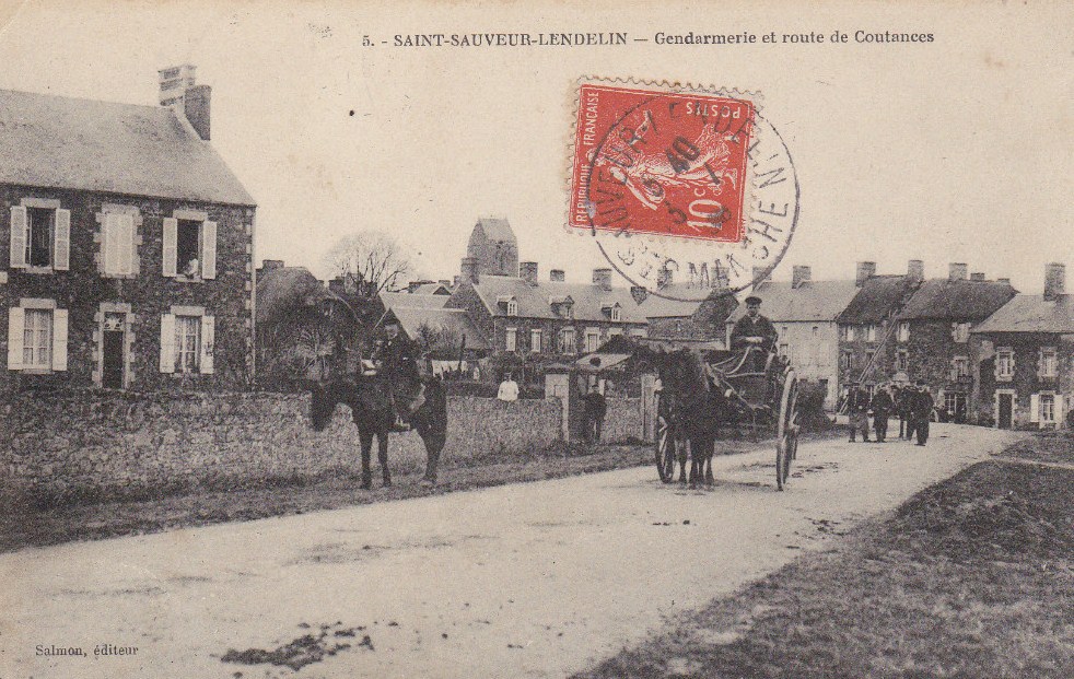 Saint- Sauveur-Lendelin - Gendarmerie et route de Coutances - Manche (50) - Normandie