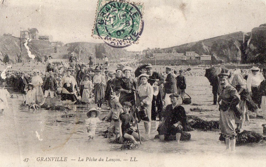 Grandville - La Pêche du Lançon - Vers 1907 - Manche (50) - Normandie