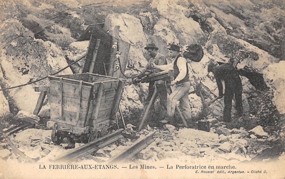 La Ferrière-aux-Étangs - Les Mines - La Perforatrice en marche - 61 - Orne