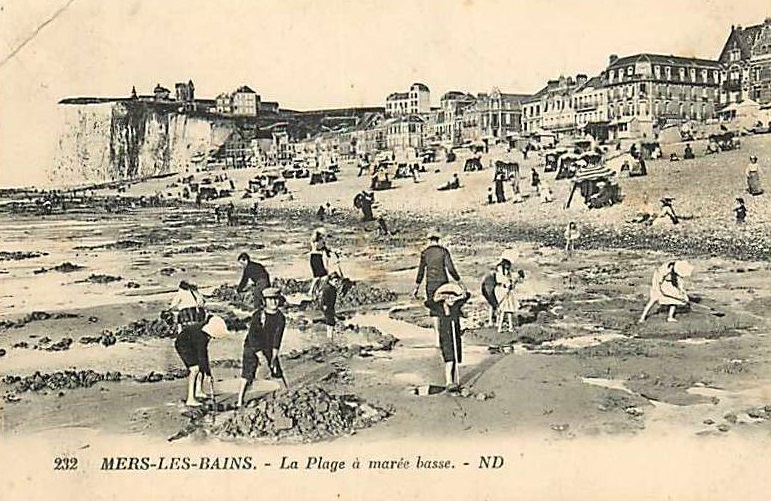MERS-LES-BAINS : La Plage � Mar�e Basse
