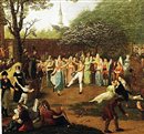 Joseph Flouest, Fête dans un parc, Huile sur toile, Château-Musée de Dieppe