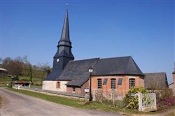 L\'église Saint-pierre rebâtie au XVIIIème siècle - Crosville-sur-Scie