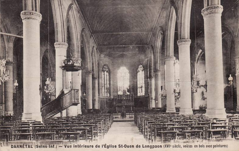Vue int�rieure de l'�glise St-Ouen de Longpaon