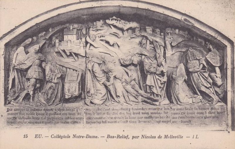 Coll�giale Notre-Dame - Bas-Relief, par Nicolas de Melleville