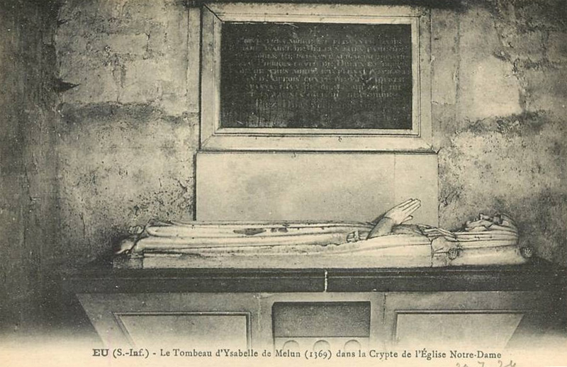 Le Tombeau d'Ysabelle de Melun<br>dans la Crypte de l'�glise Notre-Dame