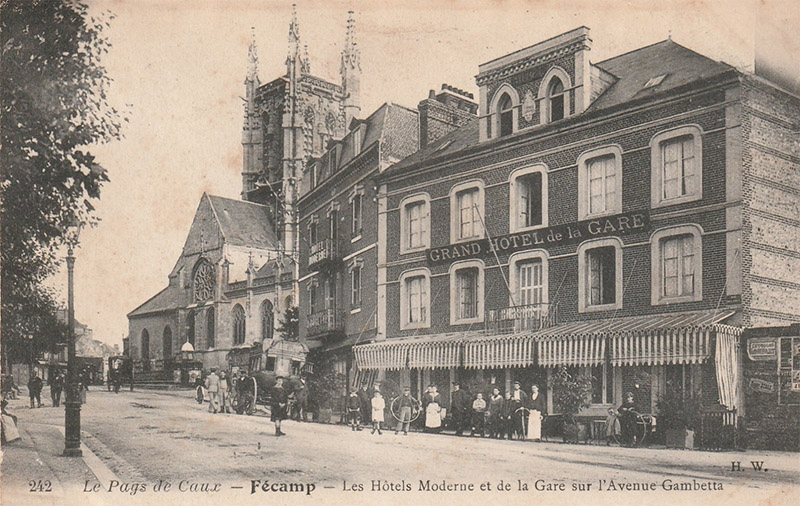 Les H�tels Moderne et de la Gare sur l'Avenue Gambetta