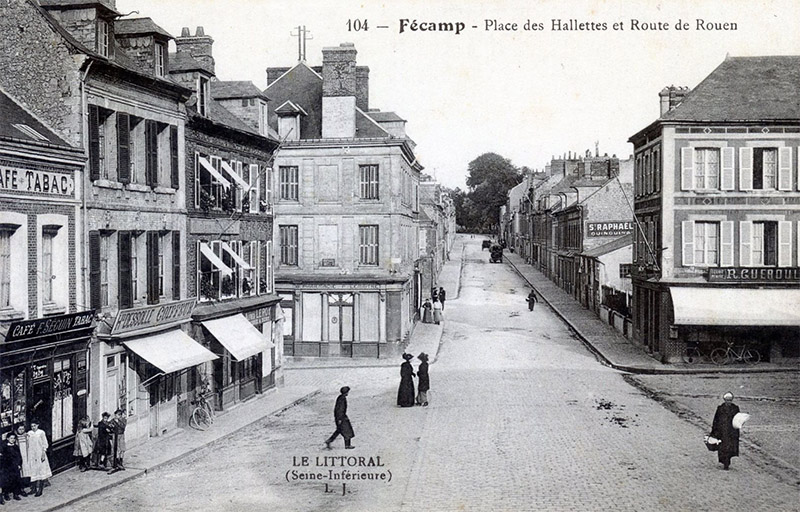 Place des Hallettes et route de Rouen