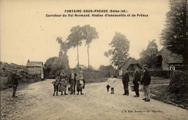 Carrefour du Val Normand - <br>Routes d'Isneauville et de Pr�aux