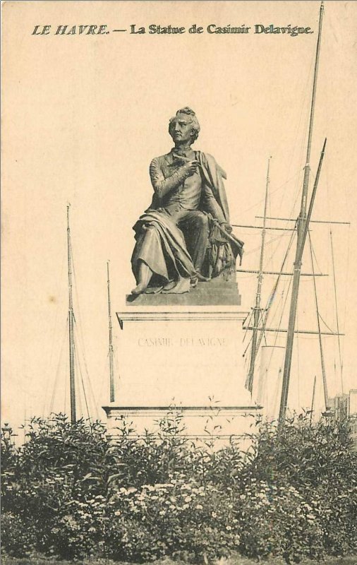 La statue de Casimir Delavigne