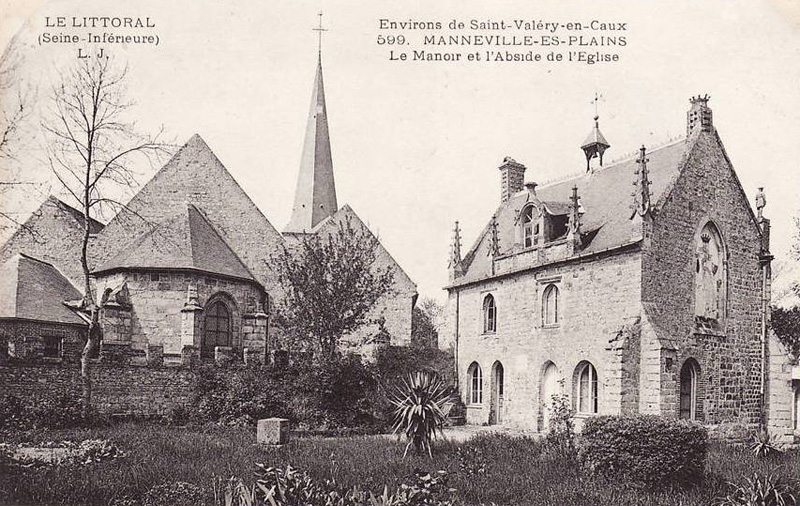 Le Manoir et l'Abside de l'glise